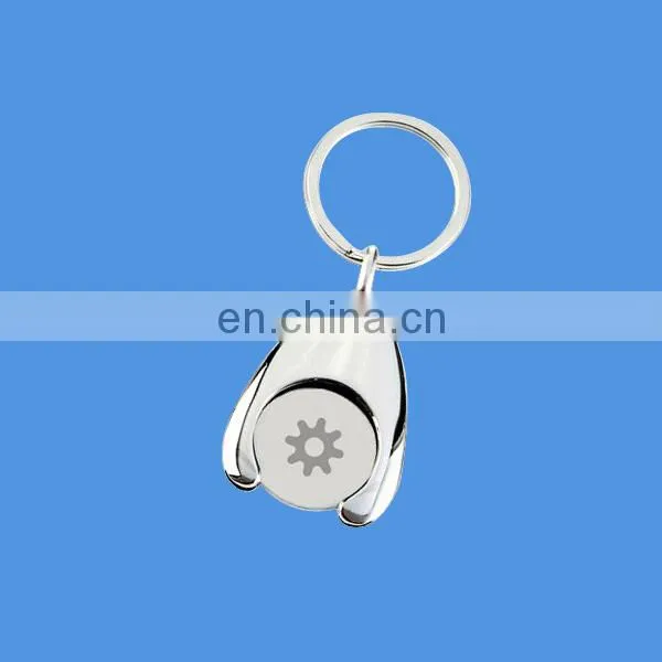keychain custom logo pound size coin holder