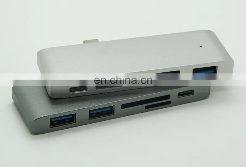 Aluminium 5 in 1 USB 3.0 Type C Hub for Macbook