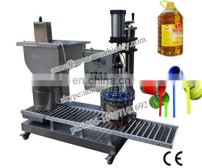 Weighing type semi-auto paint liquid filler filling and capping machine