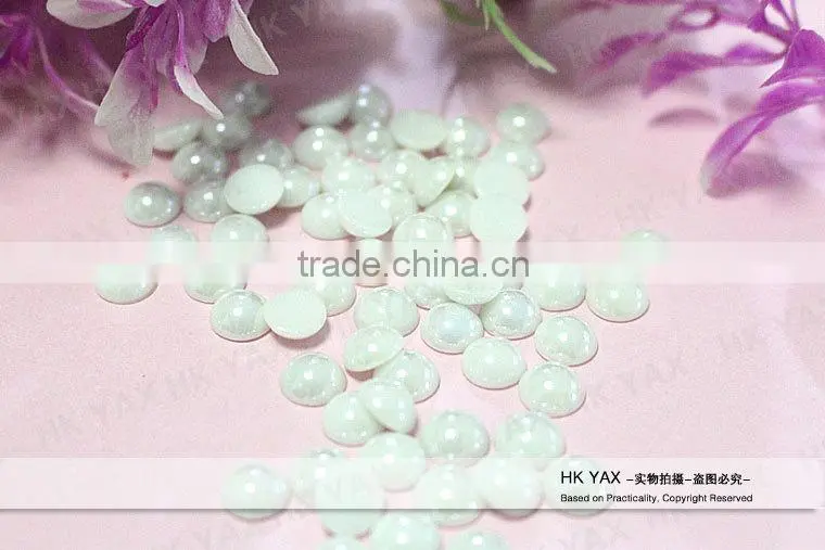 0323L White 10 mm ceramic 1000 pcs pearl rhinestone stone,stone pearl rhinestone,hot fix pearl rhinestone stone