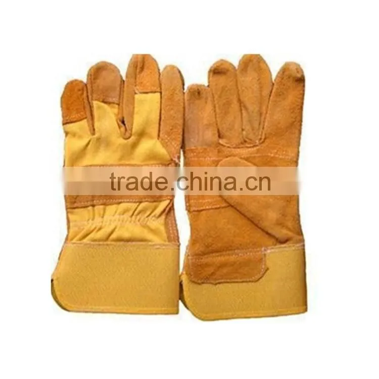 BC grade cowhide patch palm gloves rigger working gloves