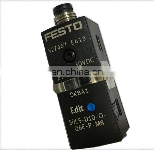 New Festo Pressure transducer festo pressure gauge SDE5-D10-O-Q6E-P-M8 527467 SDE5D10OQ6EPM8527467