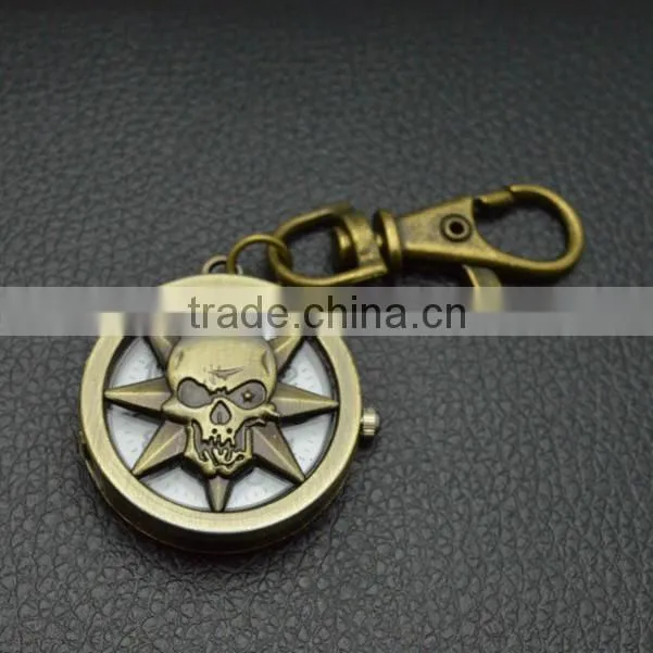 Sun god pocked watch with key chain