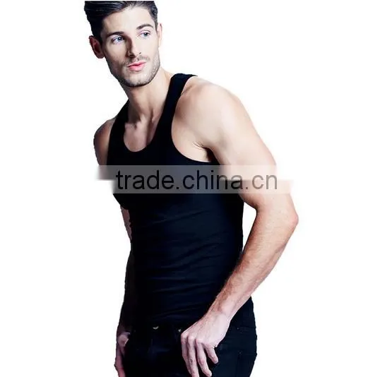Blank Gym Mens Stringer Tank Top Wholesale/Elastic Tank top underwear