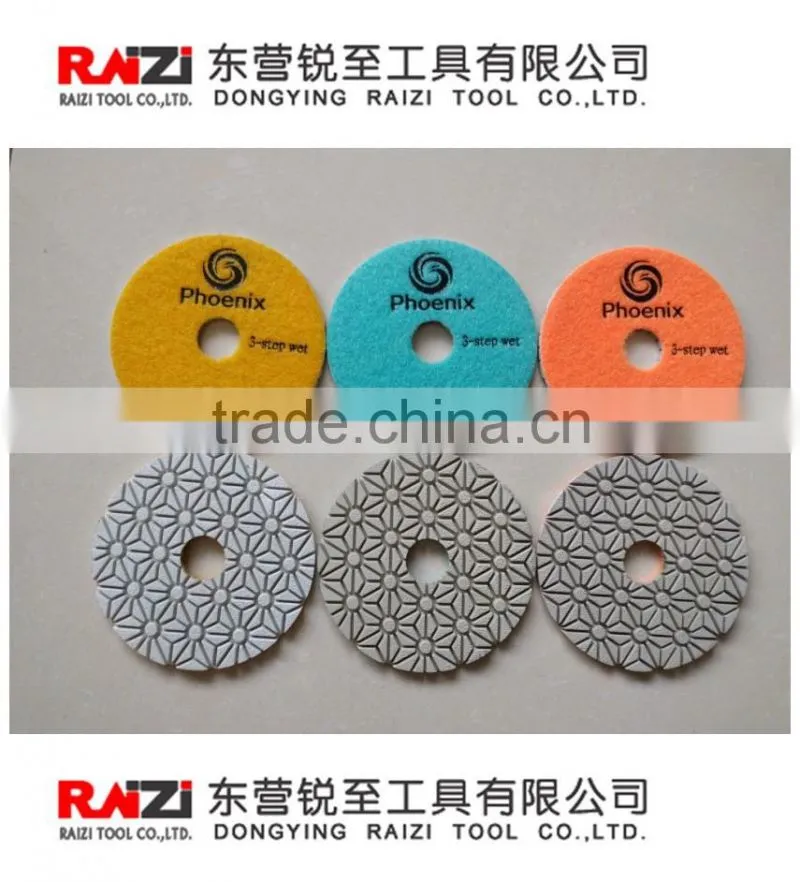 3 step Wet Polishing Pad White Resin