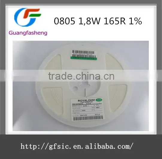 Electronic components Resistor 0805 1,8W 165R 1%