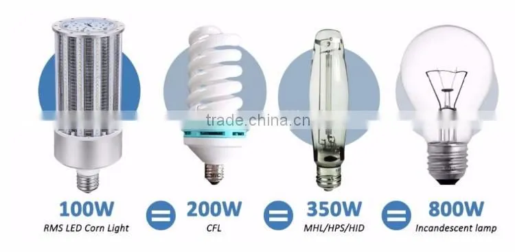 High power Samsung 360 degree led corn cob light 100w e40 cornlight