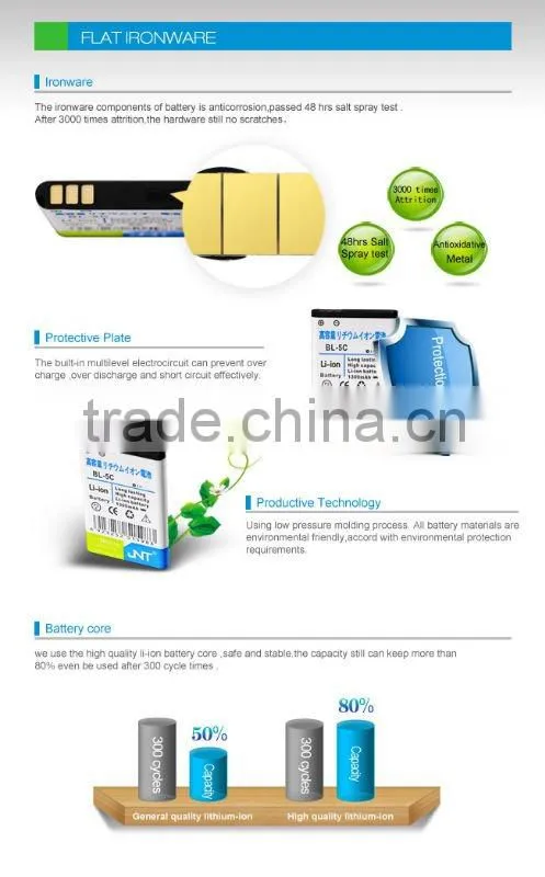 Hot Sale ! 3.7V 1200mAh BL-5C Battery For Nokia