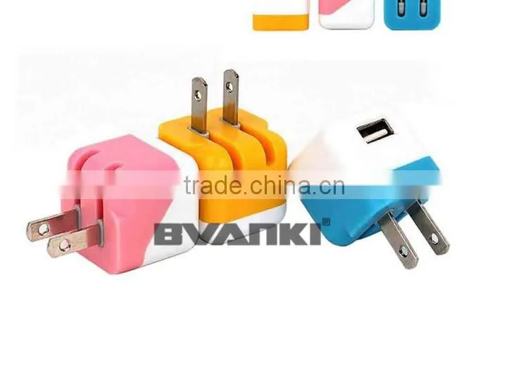 New products 2016 innovative product universal 5v 1a Colorful foldable Home and Travel USB Charger for iPhone 7 Wall Charger