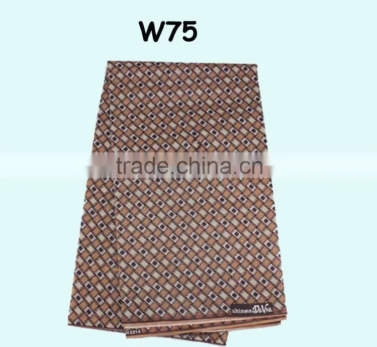 low price wax in 100% cotton fabric for wedding dress W75