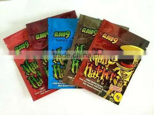 Mad hatter plastic packaging bags witth heat sealing