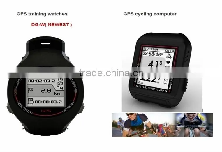 Gps watch tracker with pulse altimeter compass for runing