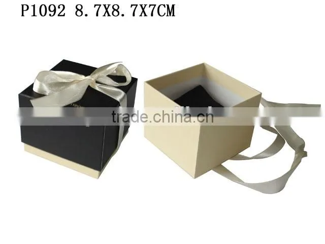 P1091 Top and Bottom shape Cardboard Cardboard Paper Gift Box For Jewelry With Ribbon