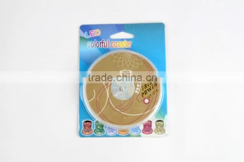 ktv blinking coaster LED Coaster Wholesale LED Flashing Coasters