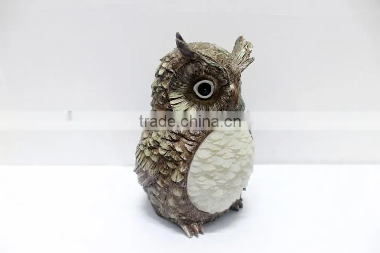 Owl solar resin light led garden resin outdoor lights