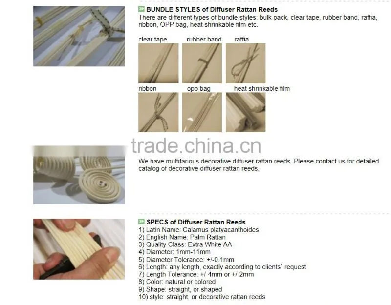 straight rattan sticks for air freshener reed diffuser
