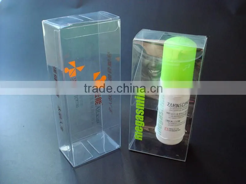 Customized Transparent/ clear plastic folding box PVC with full color printing