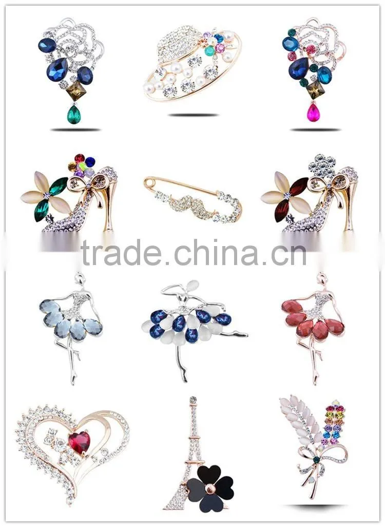 2016 Popular Clothing Alloy Plating Dumb Gold Leaf Flower Brooch Tulip For Men And Women Are Optional