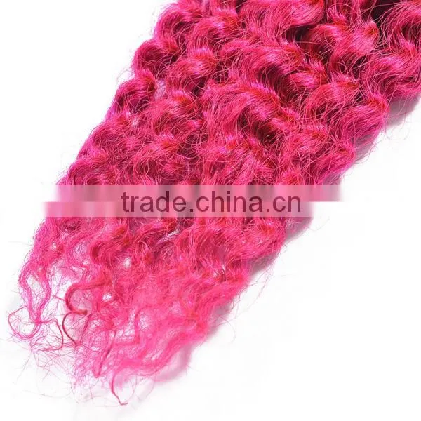 Festival wig red color weaving