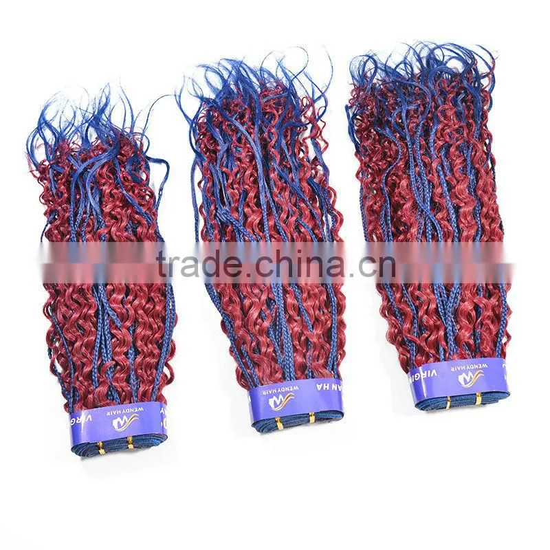 7A Big Stocks Wholesale Kinky Curl Malaysian Synthetic Hair
