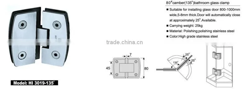 bathroom glass clamp