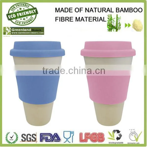 tea biodegradable bamboo fiber water cup with a handle,bamboo fiber mug