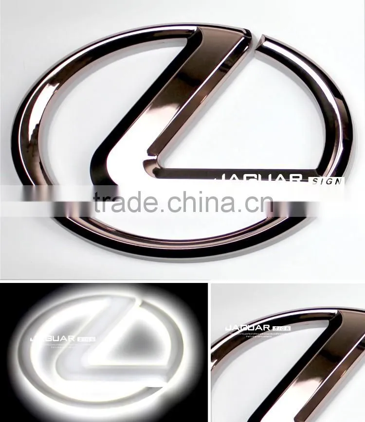 custom made new style metal effect ABS logo car emblem badges