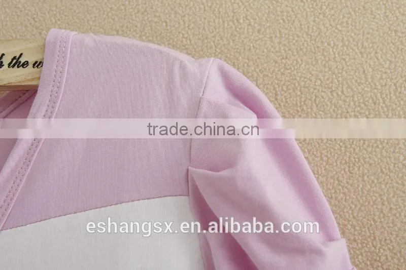 Ladies 100% cotton stripe puff sleeve t-shirt