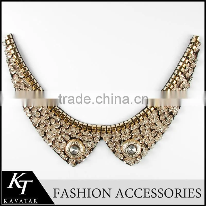 Handmade Crystal Bead Collar Patterns/Collar For Garment Accessory