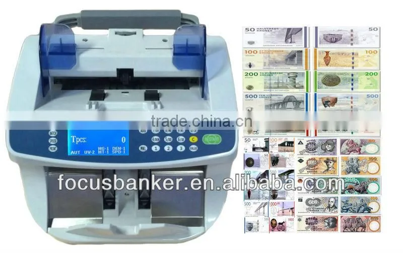 (Attractive Price! ! !) Currency Counting Machine for Danish krone(DKK) Currency
