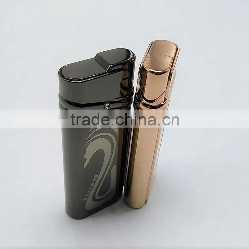 Swan butterfly design metal electronic gas flame butane jet torch lighter