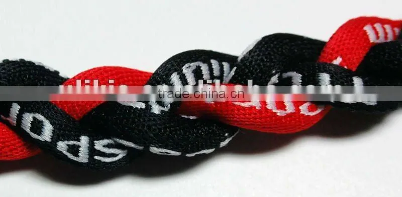 Tripe braided titanium sports necklace tri braideed sports necklace