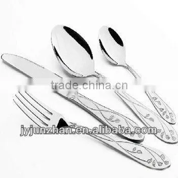 24pcs spoon sets of stainless steel shelf and color box pack