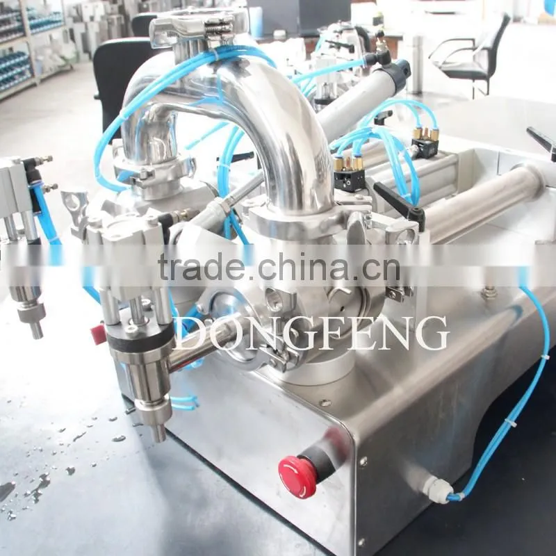 2016 SS304/316 semiautomatic double heads liquid filling machine-DLF