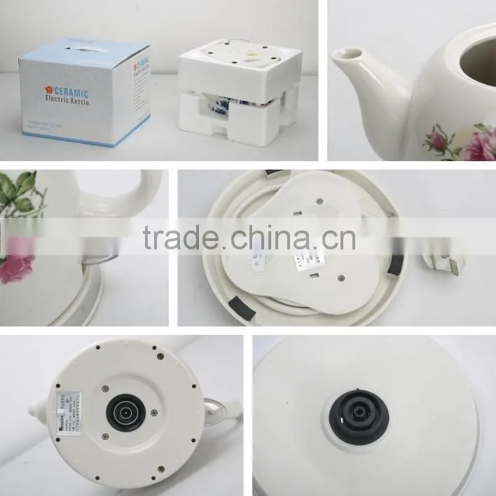 2015 hot sale color printing 1.7L ceramic tea pot kettle customized design accept