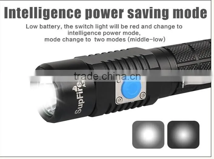 2016 New A3 Rechargeable LED Flashlight Torch USB Charge Portable