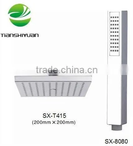 Square abs shower head set dual functional shower set stainless steel shower sets