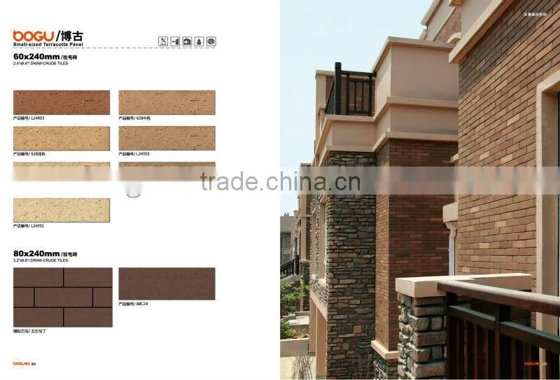 300x600mm exterior terracotta facade fixing system
