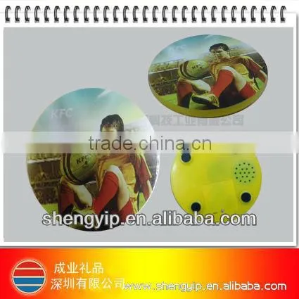 round plastic cup holders with pre-recorded sound effect