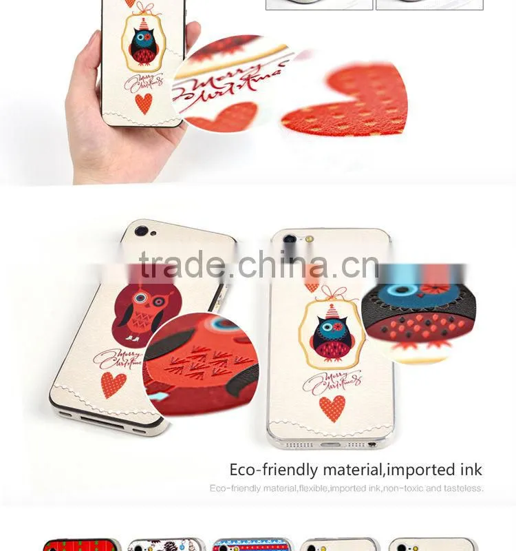 2013 anti-scratch galaxy s4 skin sticker with Christmas theme
