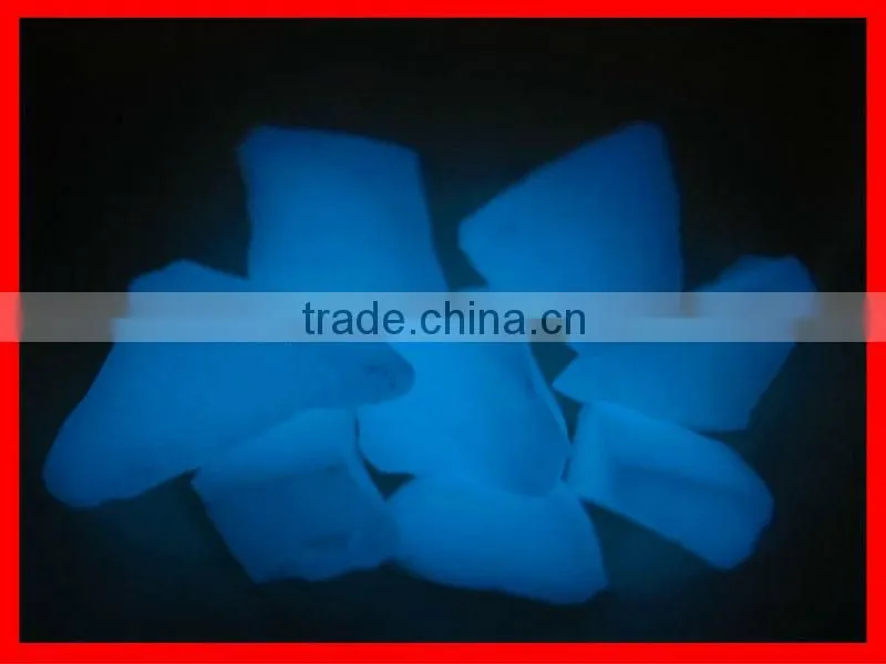 Glow in dark sky blue glass