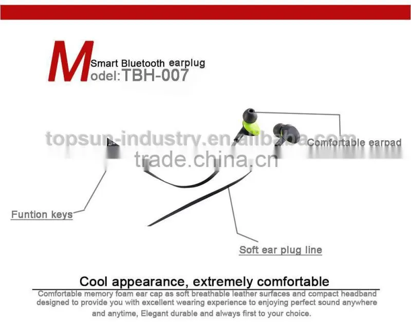 funny active beautiful stereo bluetooth headset with mp3 player