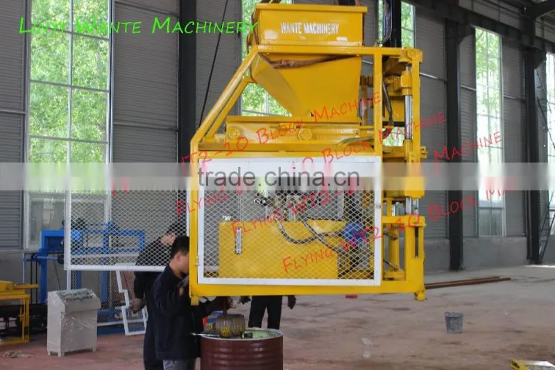 Hot sale WT2-10 soil clay interlocking brick block making machine in Pakistan
