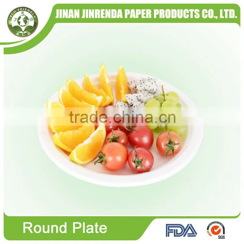 Disposable tableware bio-degradable paper or sugarcane 9" Round Plates