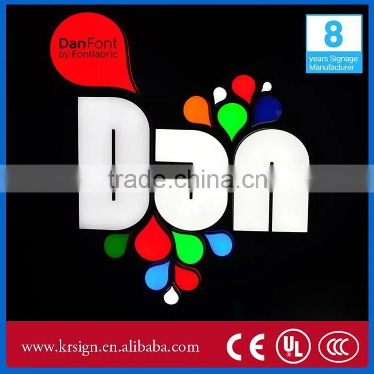 high bright frontlit letter sign board, light sign on sale