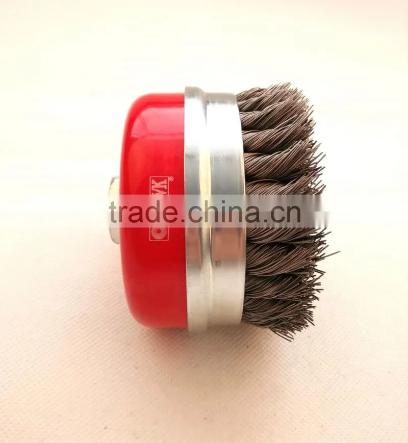 knotted cup brushes with bridle, diameter 125mm or 5"