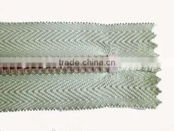 5# metal aluminum zipper fastener close end zipper with locking slider zipper leather jacket