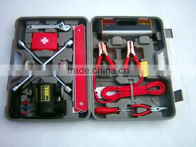 Car Emergency Kit with Air Blowing Plastic Case