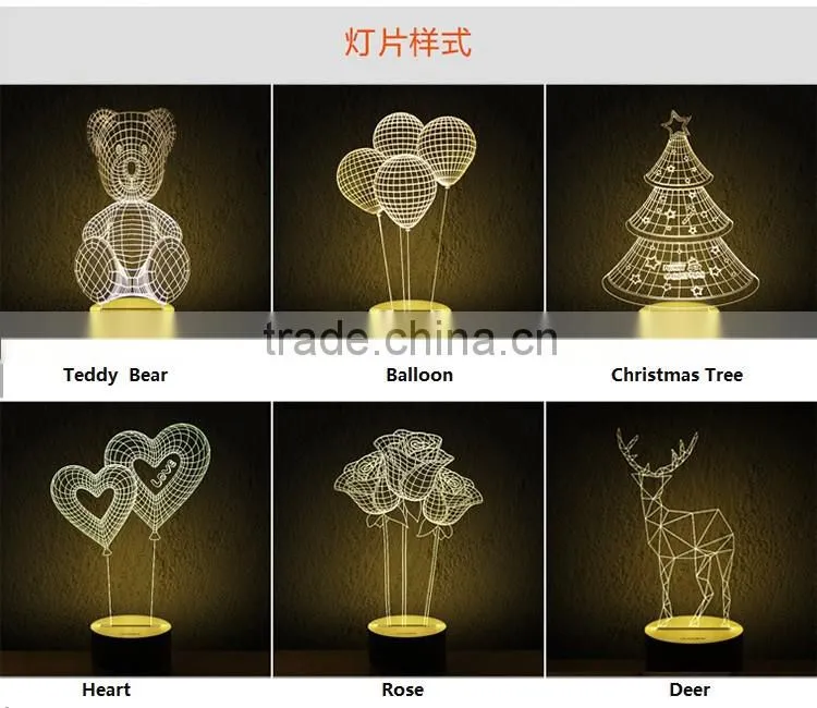 New Model 3D LED Lamp with Temperature Sensing Color Change Function