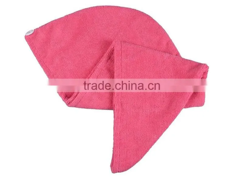 Sinland Microfiber Ultra Absorbent Twist Hair Turban Dry Cap Bath Head Wrap Hair Wrap Cap 9.8inch x 25.6inch Dark Pink